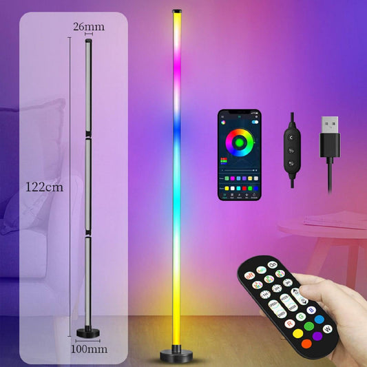 Smart RGB LED Corner Floor Lamp