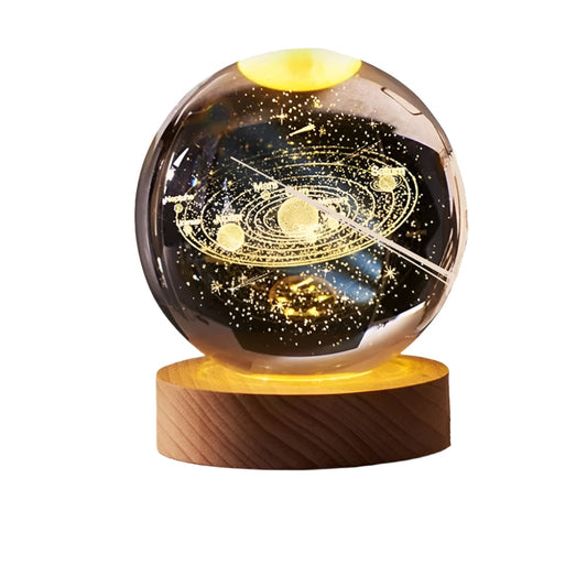 3D Crystal Solar System Lamp
